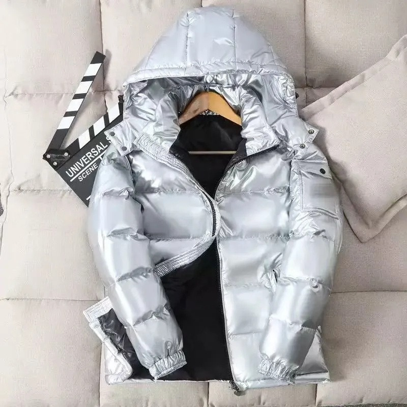 Jaquetas de Inverno Masculinas, Jaquetas de Inverno Femininas com Capuz e Bordado, Roupas Quentes, Casacos com Estampa de Letras, Jaquetas de Inverno Multicoloridas. Jaquetas Masculinas