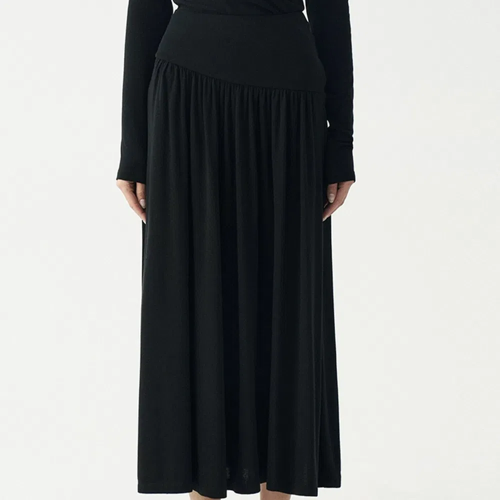 2025 Nova Saia Longa Feminina Designer Roupas Femininas Personalizadas Saia Maxi Elegante de Jersey