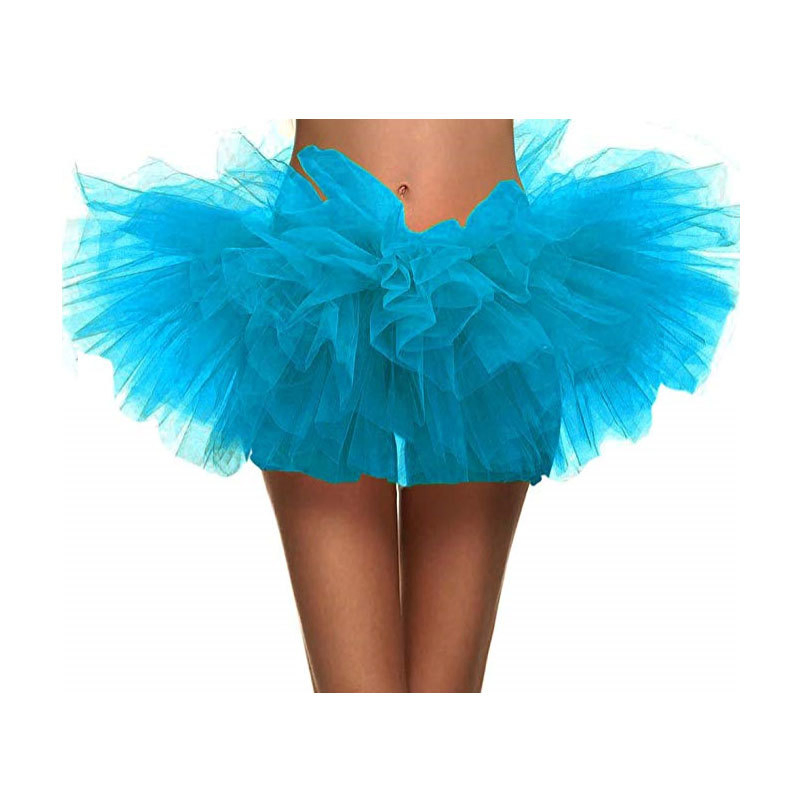 Saia de Tutu em Malha Personalizada para Mulheres Adultas, Princesa, Cinco Camadas, Cintura Elástica, Saia de Dança Sexy para Festa de Balé