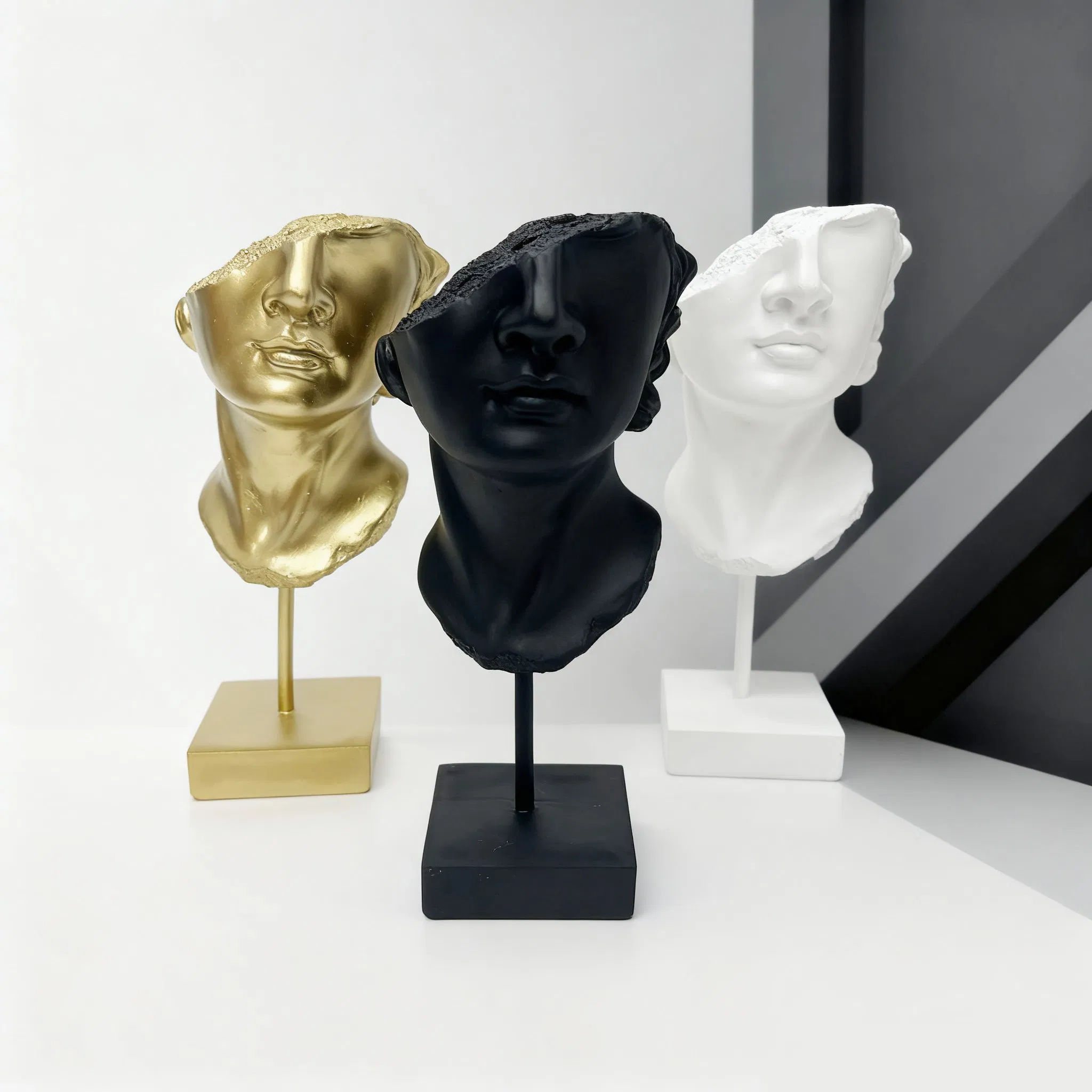 Modern Resin David Statue for Home Decoration Resin Crafts Black/ Gold David Sculpture