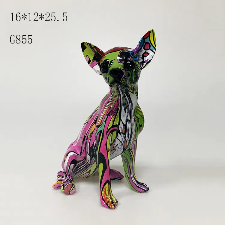 Graffiti Chihuahua Dog Figurines