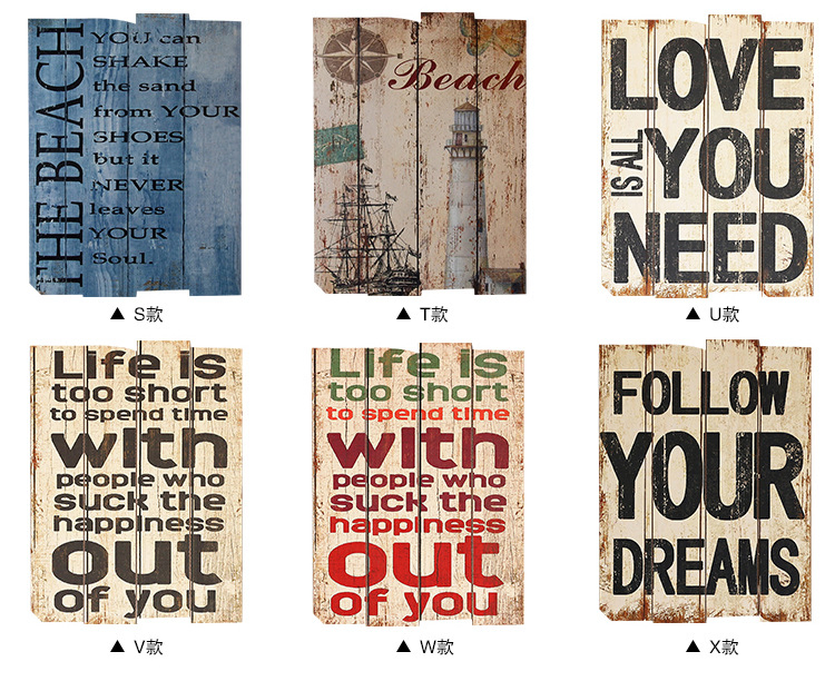 Wood Decor Custom Metal Signs Retro Vintage Cheap Custom Metal Sign Wall Decorations for Home