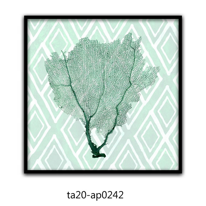 Green Leaves Leaf Plant Design Modern Simple Home Decoration Nordic Style Wall Art Painting Cheap Printing Frame