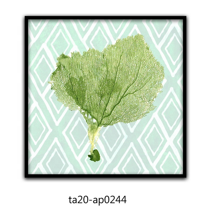 Green Leaves Leaf Plant Design Modern Simple Home Decoration Nordic Style Wall Art Painting Cheap Printing Frame