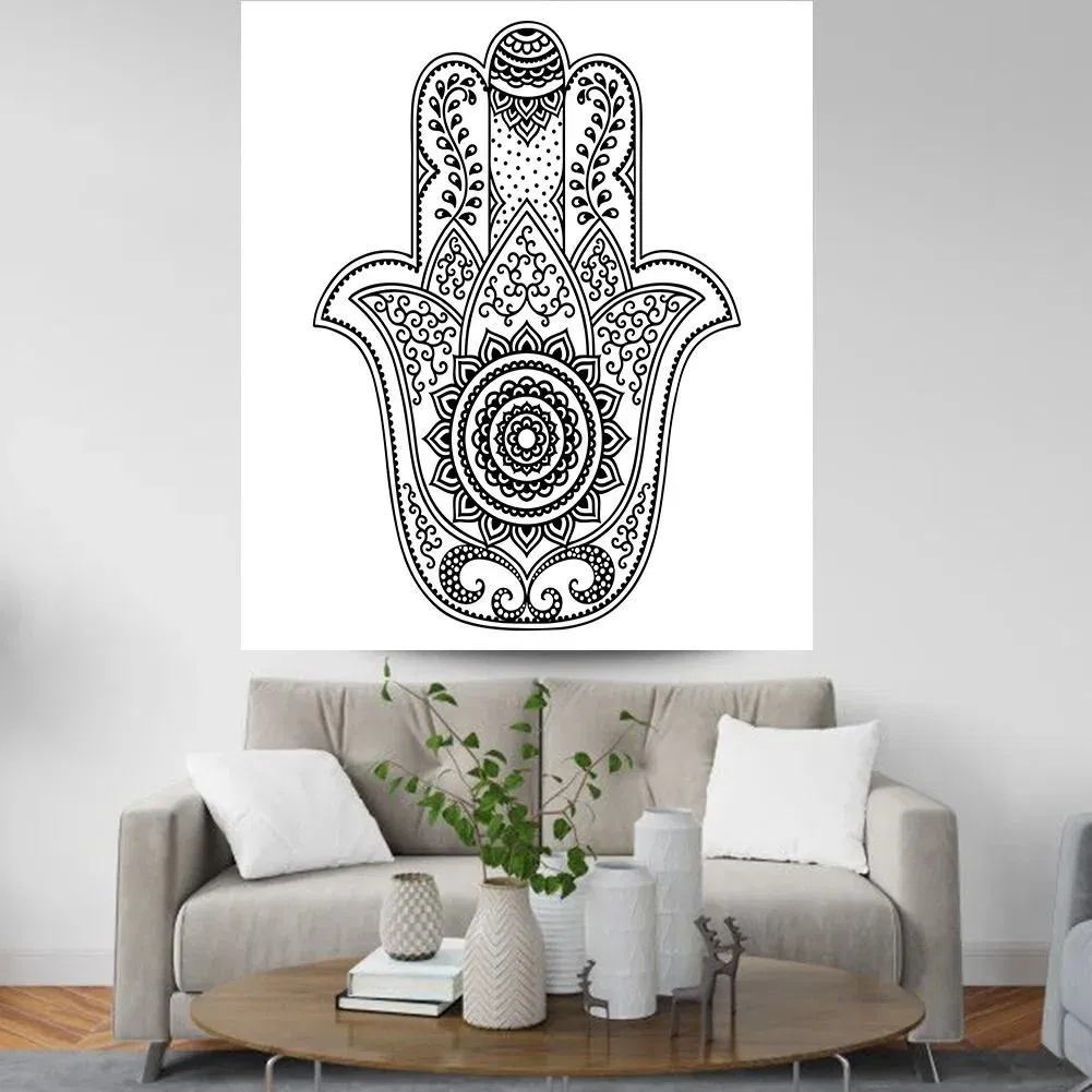 Metal Hamsa Hand Wall Art with Intricate Floral and Lotus Design for Spiritual Home Decoration and Protection Wholesale