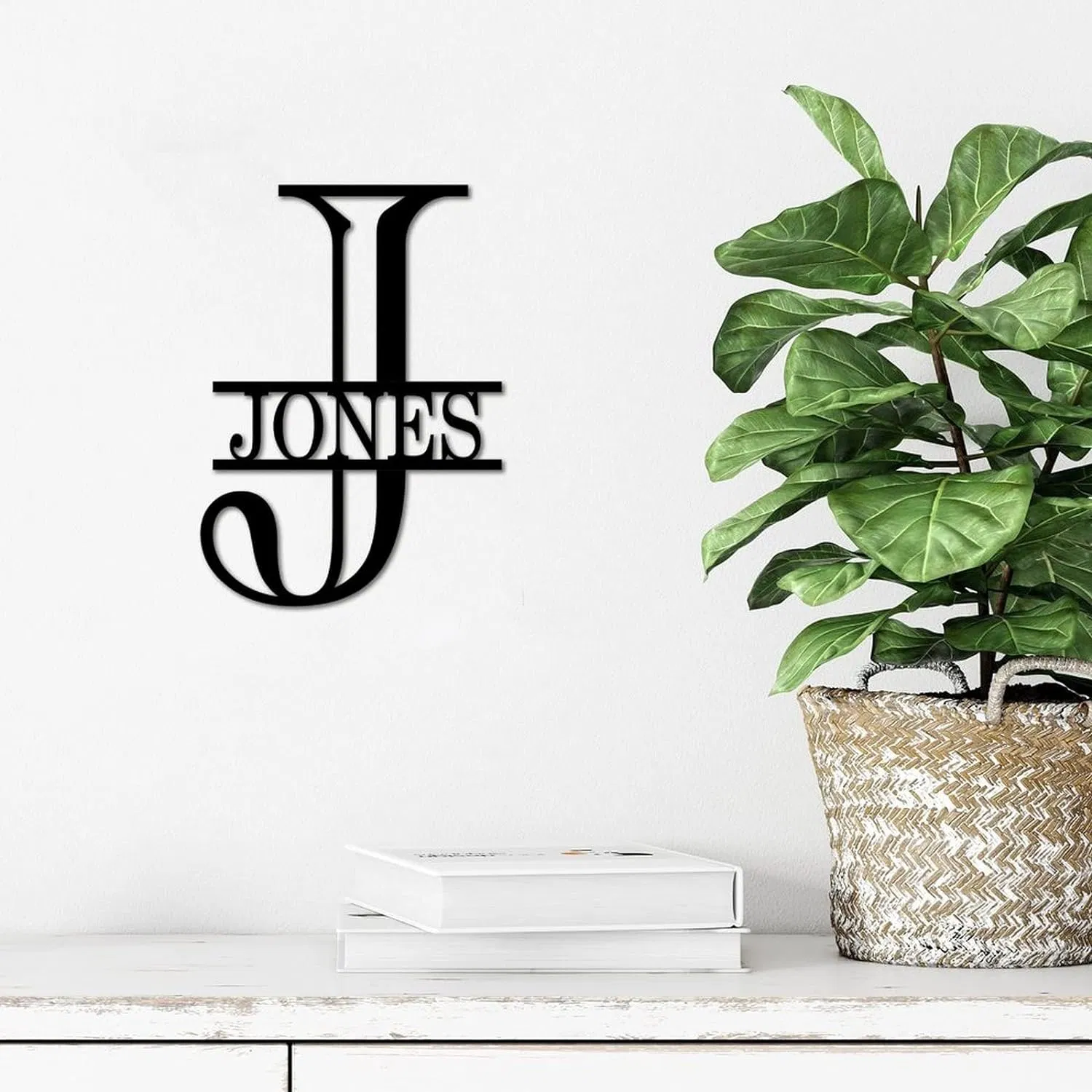 Laser Cut Metal Sign Metal Name Split Letter Personalized Iron Art Wall Sculpture