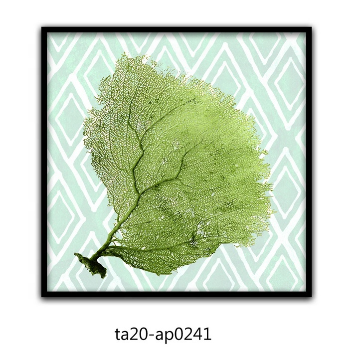 Green Leaves Leaf Plant Design Modern Simple Home Decoration Nordic Style Wall Art Painting Cheap Printing Frame