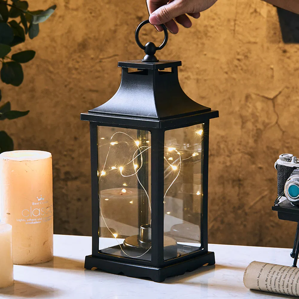 Black Wind Lamp Nordic Style Plastic and Glass Modern Home Decoration