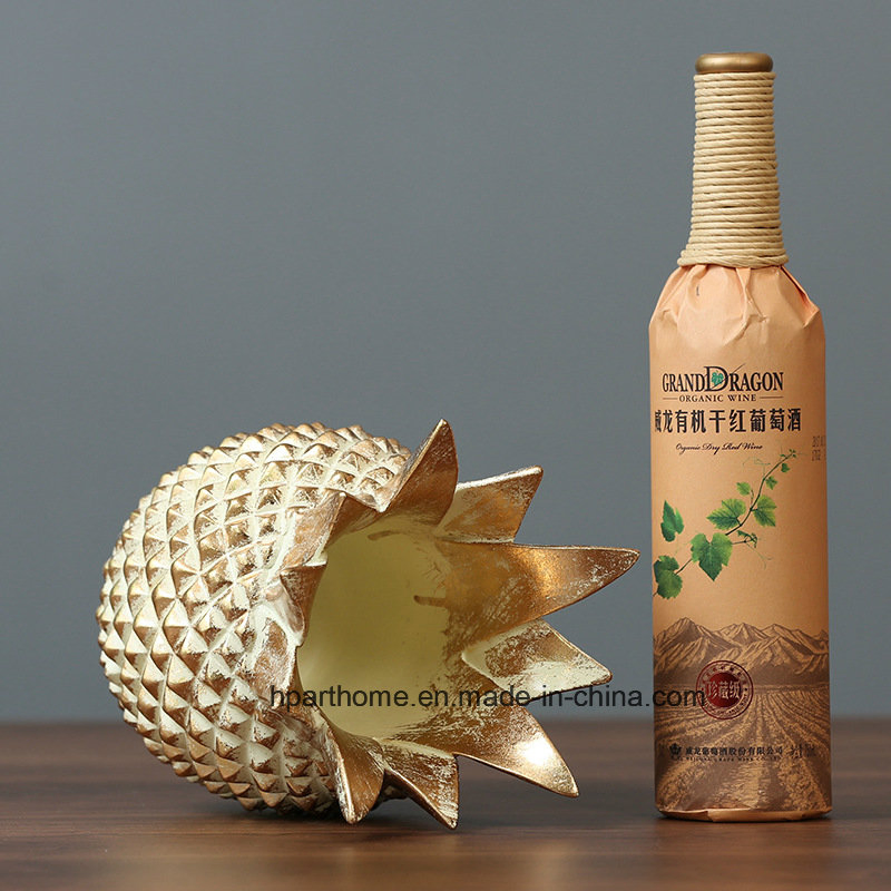 Artificial Nordic Style Resin Pineapple Red Wine Holder Home Decoration