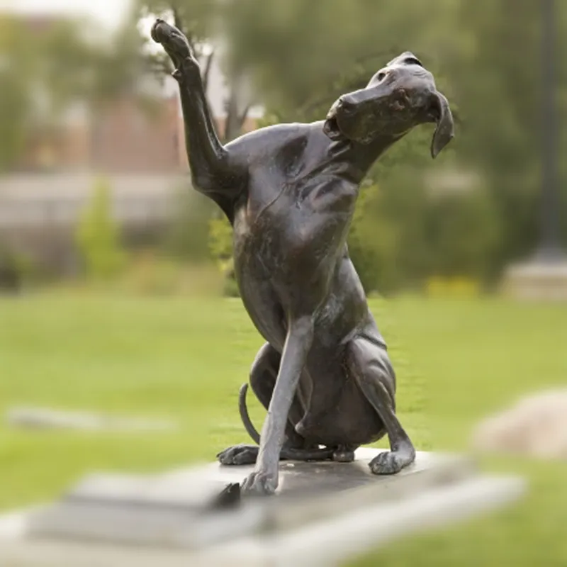 Bronze Dogs Sculpture 2