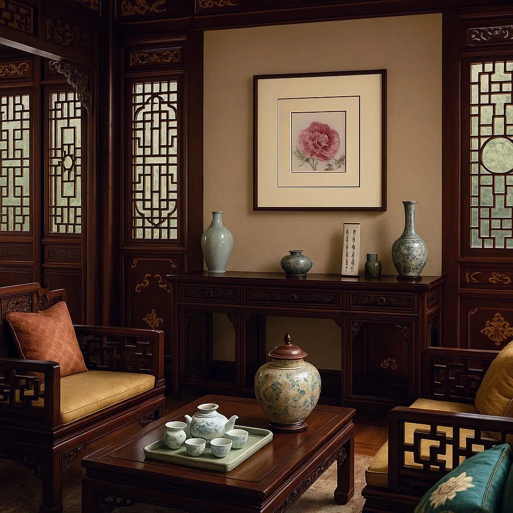 Exquisite Chinoiserie Peony Wall Art for Elegant Interiors