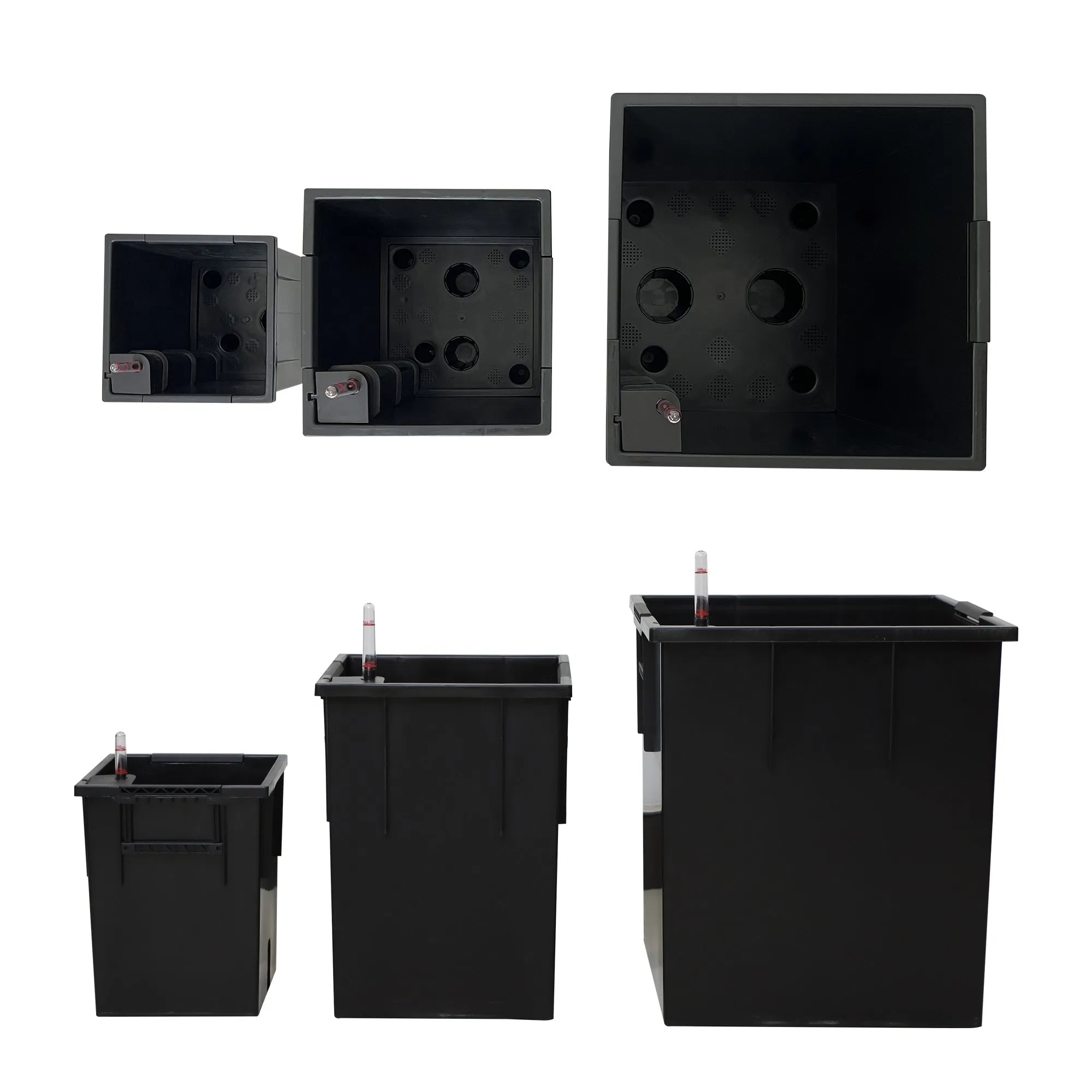 High Quality Modern Colorful Large Tall Cylinder Garden Decoration Plastic Glazed Plastic (GQ5-3)