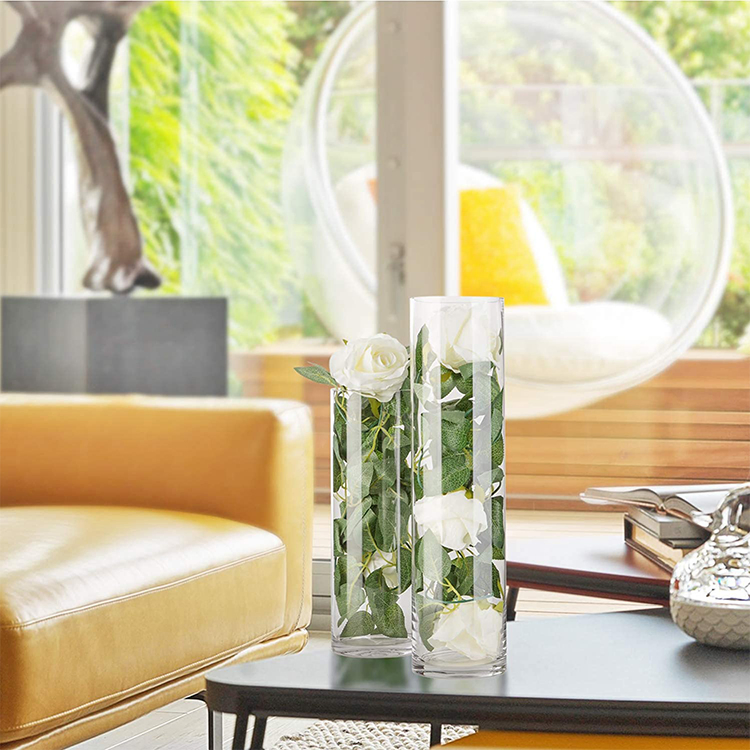 Custom Wholesale Decorative Round Flower Glass Vase for Flowers