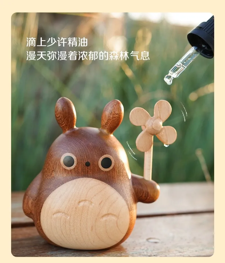 Creative Nordic Style Solid Wood Totoro Figurine