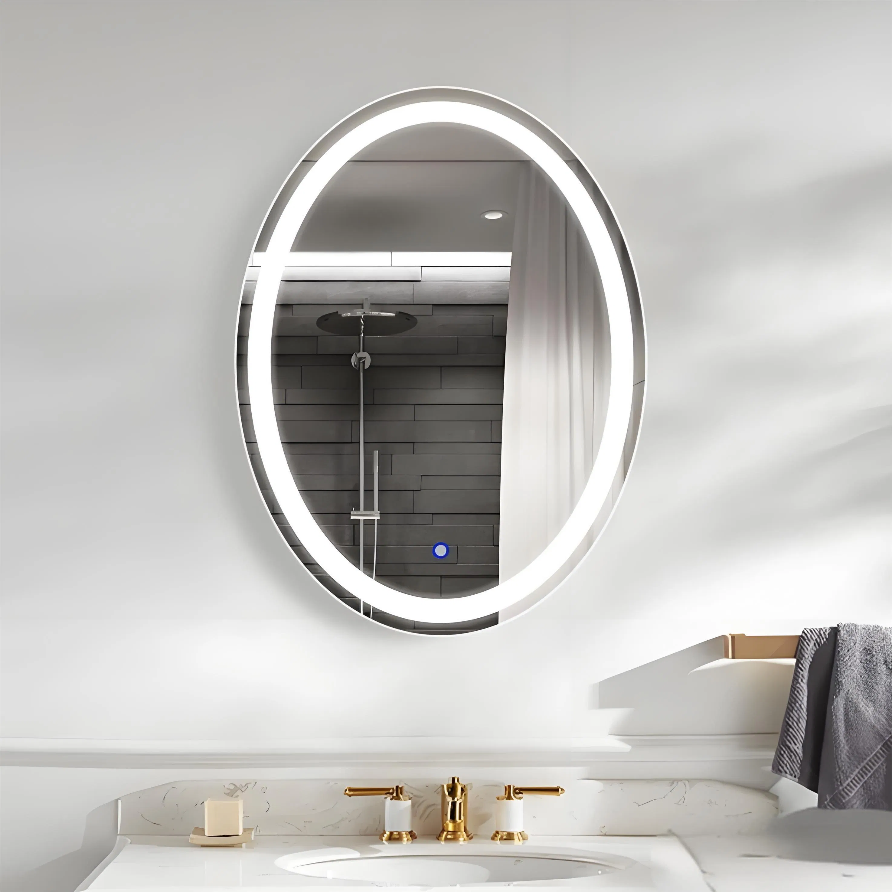 OEM/ODM LED Mirror Smart Decorative Makeup Salon Irregular Mirror with Frame