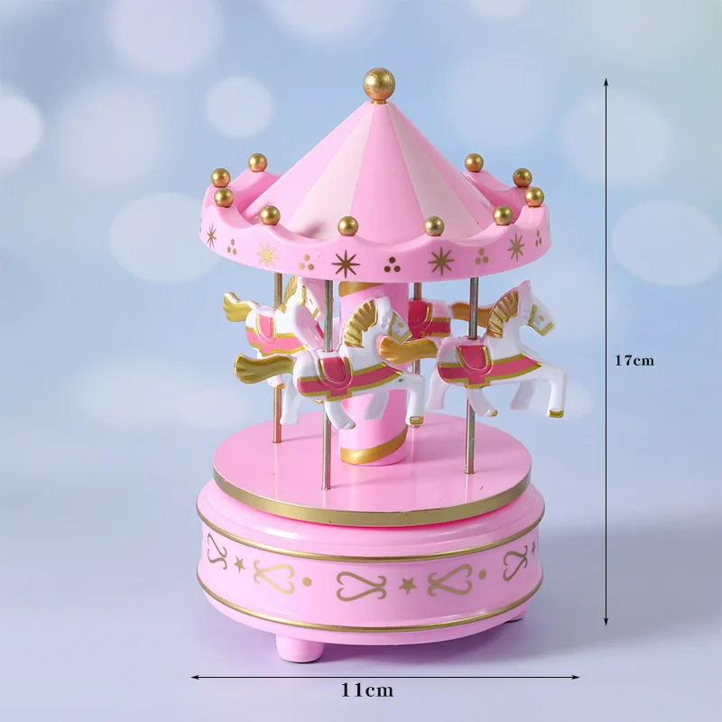 Promotional Luxury Music Box 4 Horses Rotate Toys Gifts Home Decoration Accessories