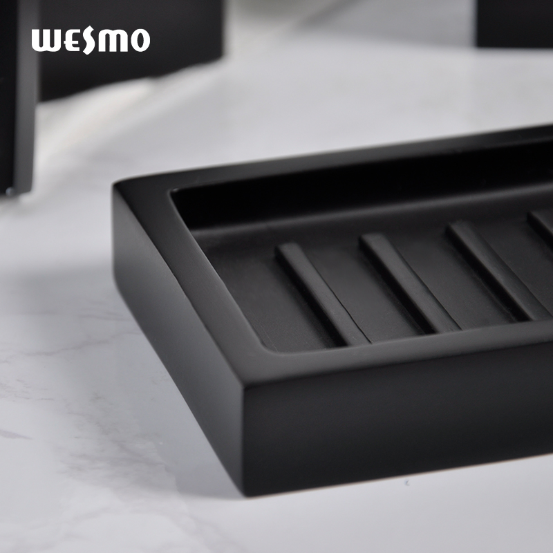 Simple Black Nordic Style Bathroom Set Accessories Soap Dish Tray Decoration