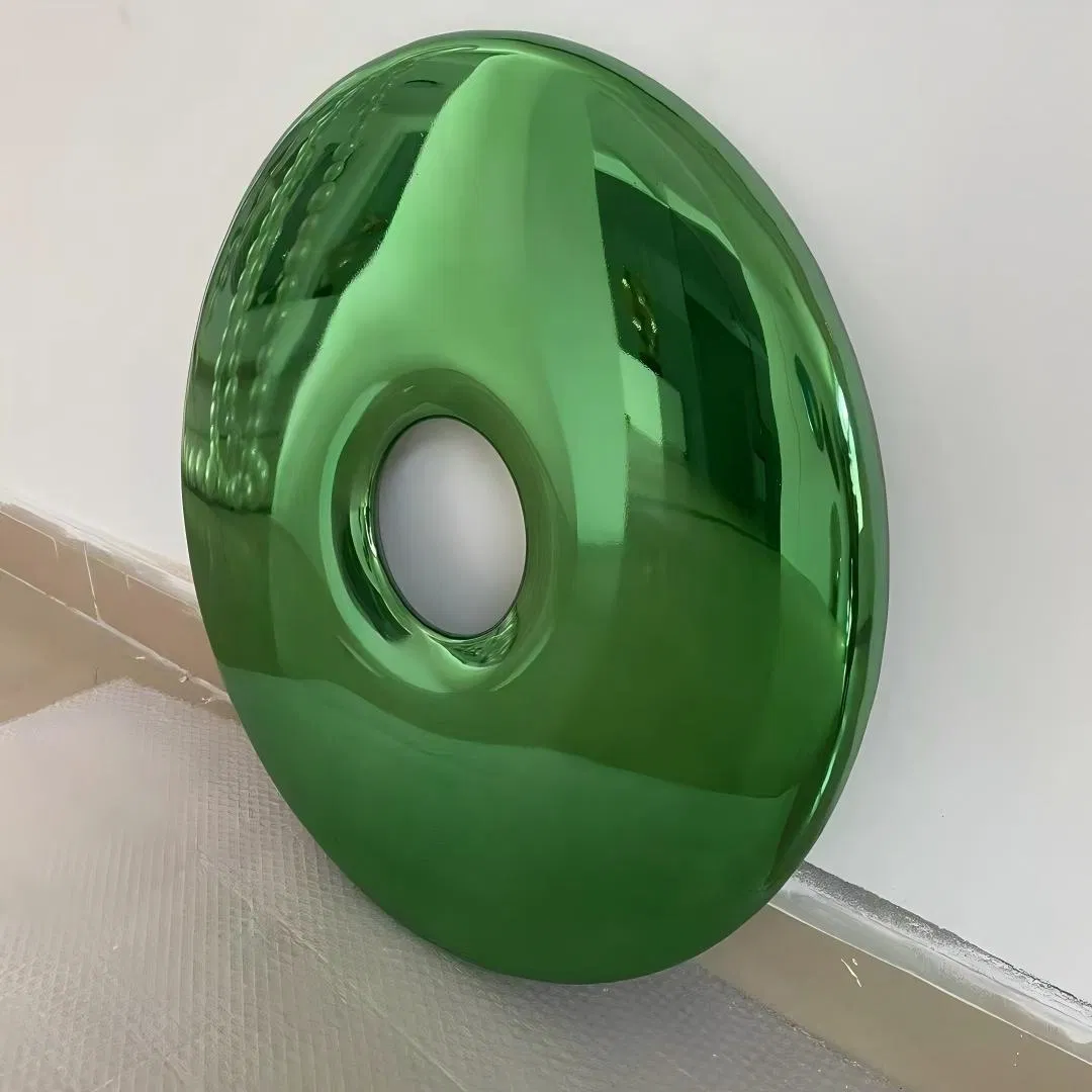 Customized Hotel Home Stainless Steel Metal 3D Abstract Mirror Electroplated Art Wall Hanging Sculpture Wall Decoration