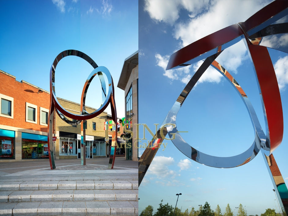 Modern Home Outdoor Garden Decoration Large Metal Stainless Steel Sculpture