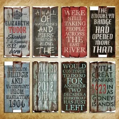 Wood Decor Custom Metal Signs 5
