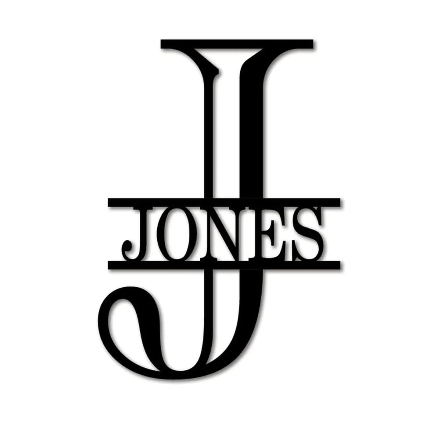 Laser Cut Metal Sign Metal Name Split Letter Personalized Iron Art Wall Sculpture