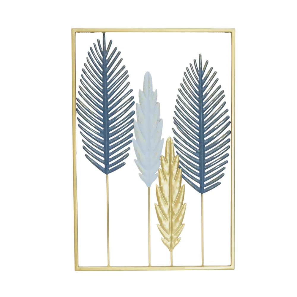 Interior Ornament Luxury Gold House Wrought Metal Wall Art Hanging Home Decor