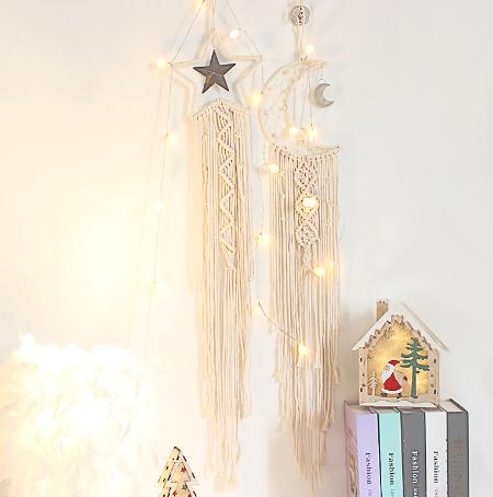 Bohemian Woven Handmade Moon and Star Dream Catcher