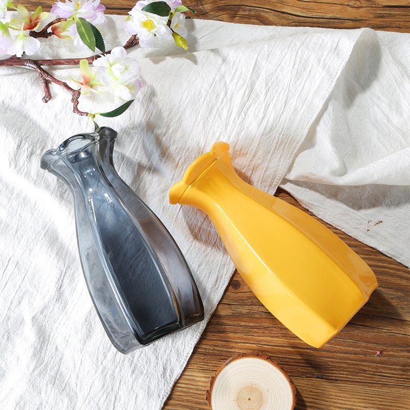 Glass Vases for Decor, Flower Vase for Home Decor, Modern Decorative Vase Centrepieces Living Room, Kitchen, Office Wedding or Gifts