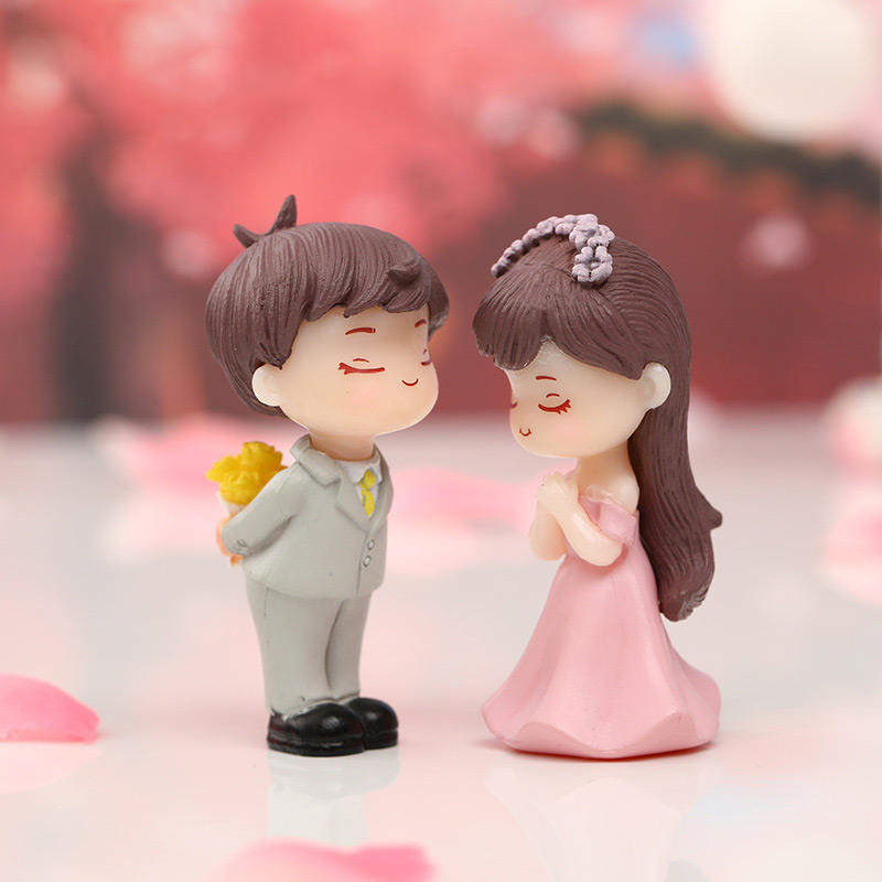Mini Cartoon Wedding Lover Figurines Cake Desktop Car Decoration (CFGFC25002)