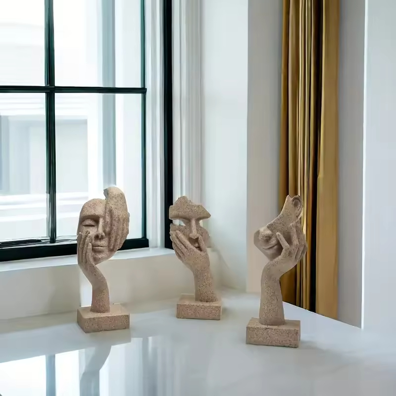 Modern Luxury Abstract Resin Figure Sculpture Home Decor