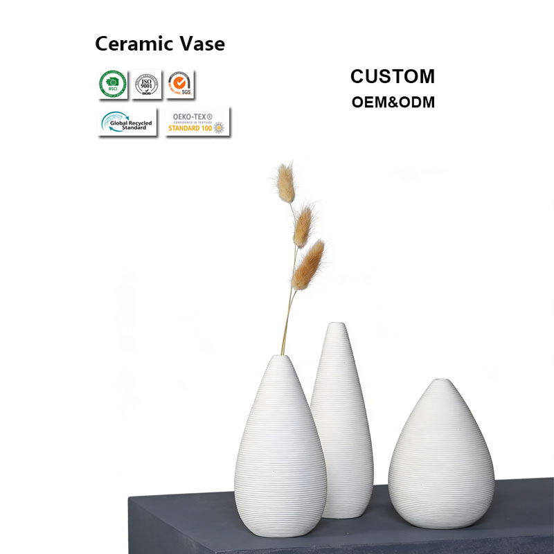 White Ceramic Pomegranate Vase Fruit Decorative for Living Room Wedding Centerpiece