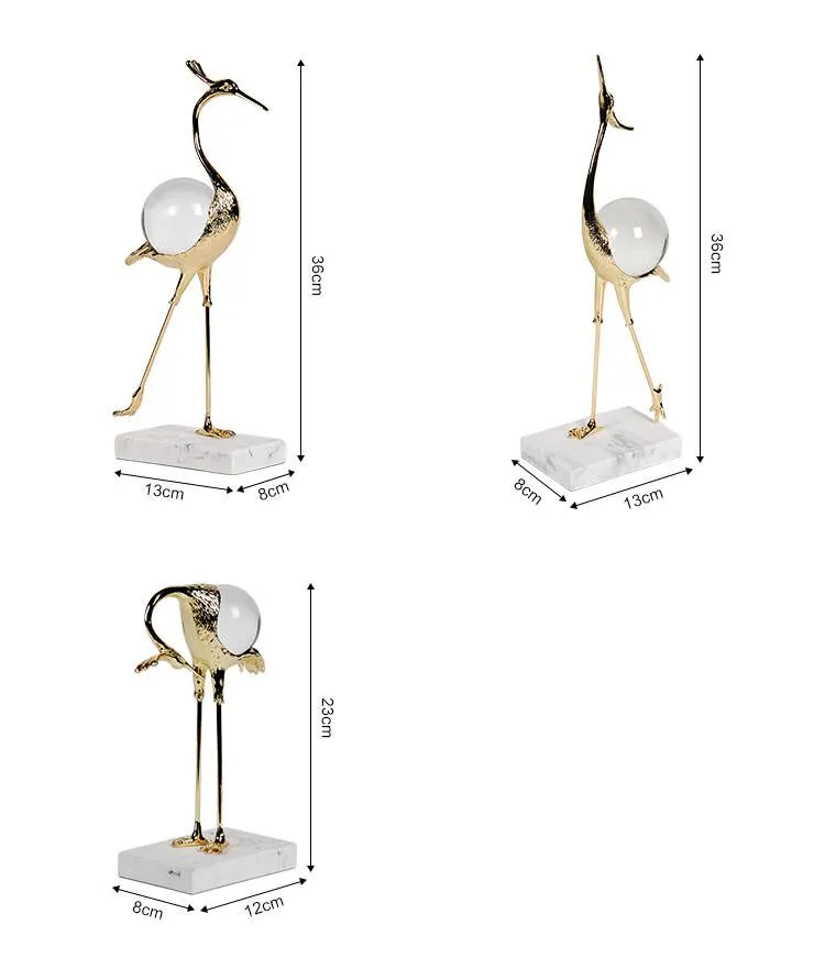 Resin Crafts Crane Ornament Close up