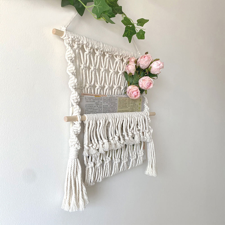 Handmade Boho Large Macrame Wall Hanging Wall Art Tapestry Wall Decor Storage