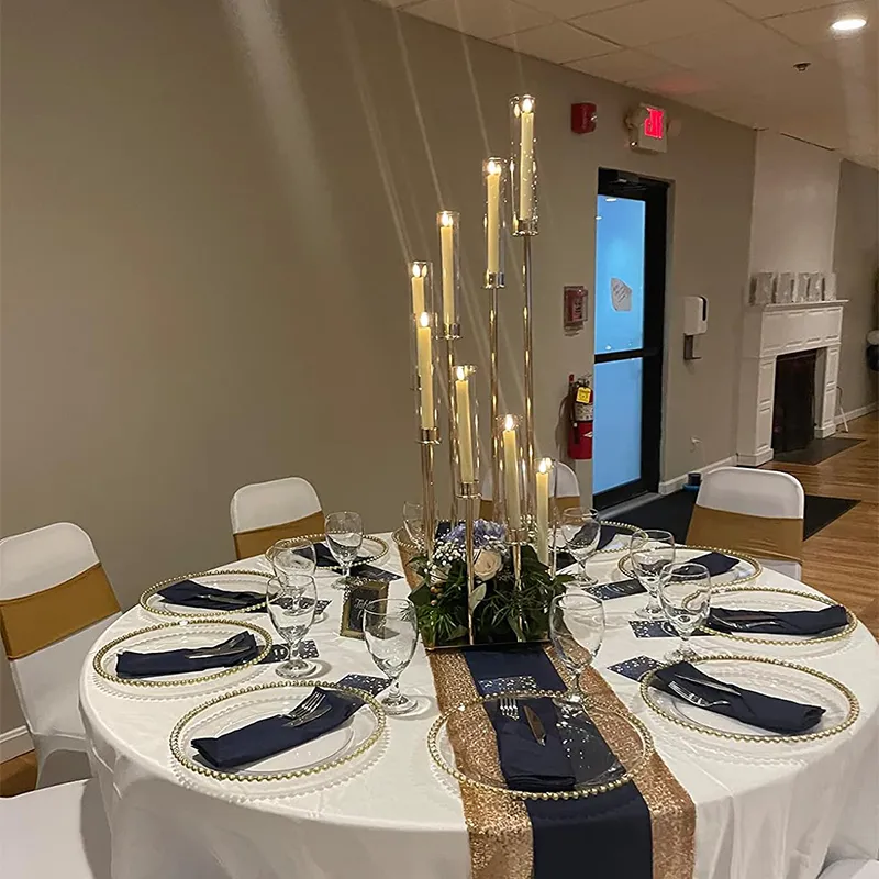 Gold Candelabra Centerpiece 1