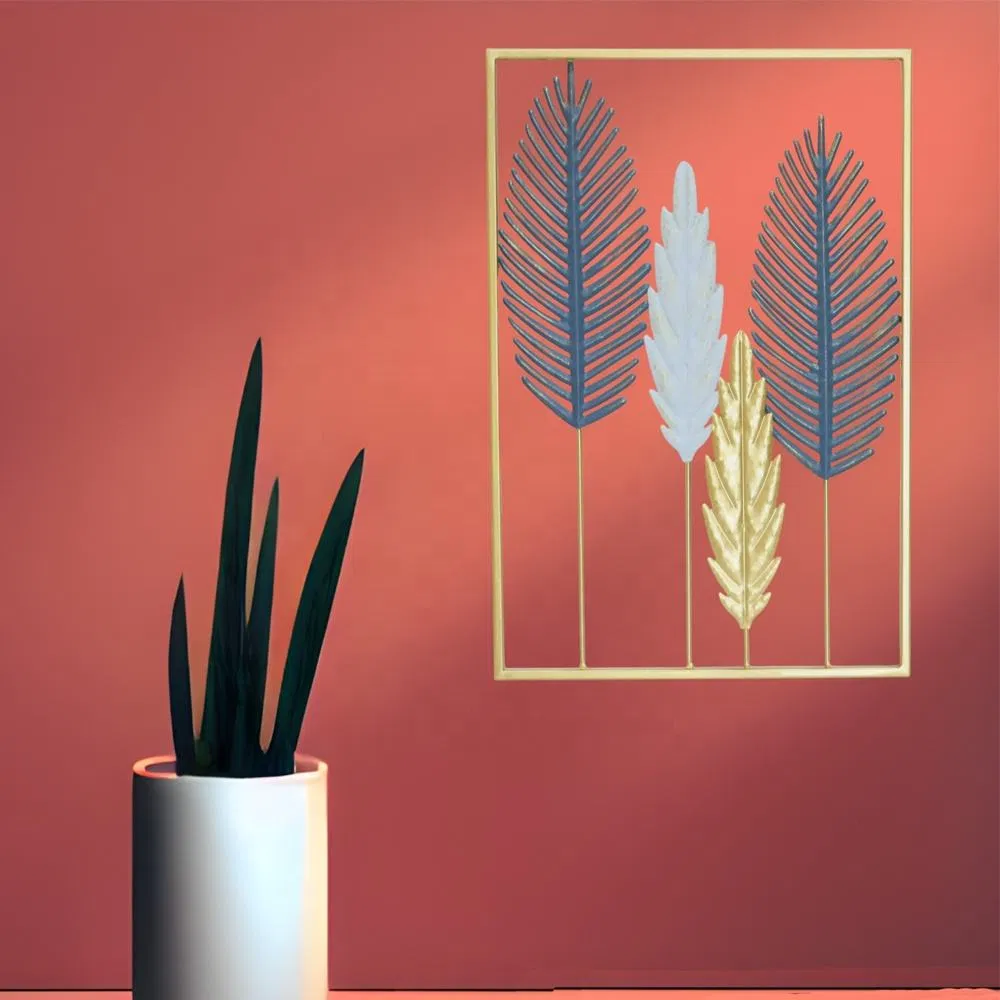 Interior Ornament Luxury Gold House Wrought Metal Wall Art Hanging Home Decor