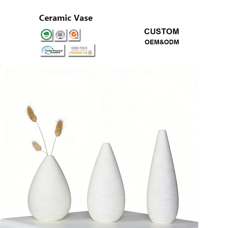 White Ceramic Pomegranate Vase Fruit Decorative for Living Room Wedding Centerpiece