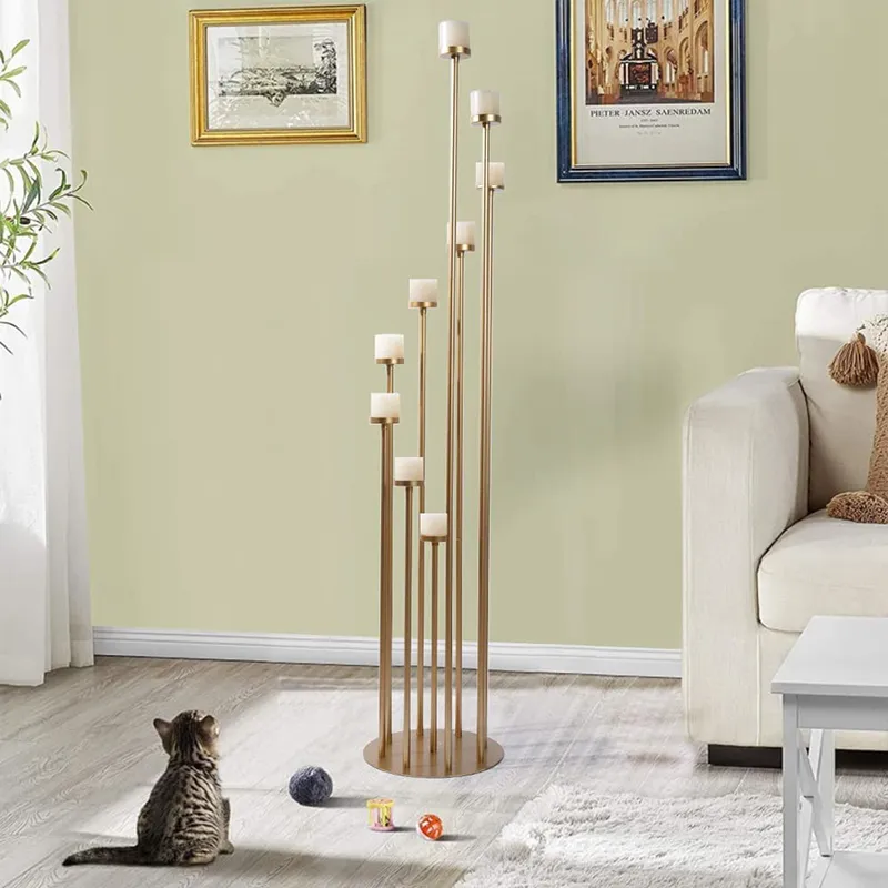 Gold Candelabra Centerpiece 7