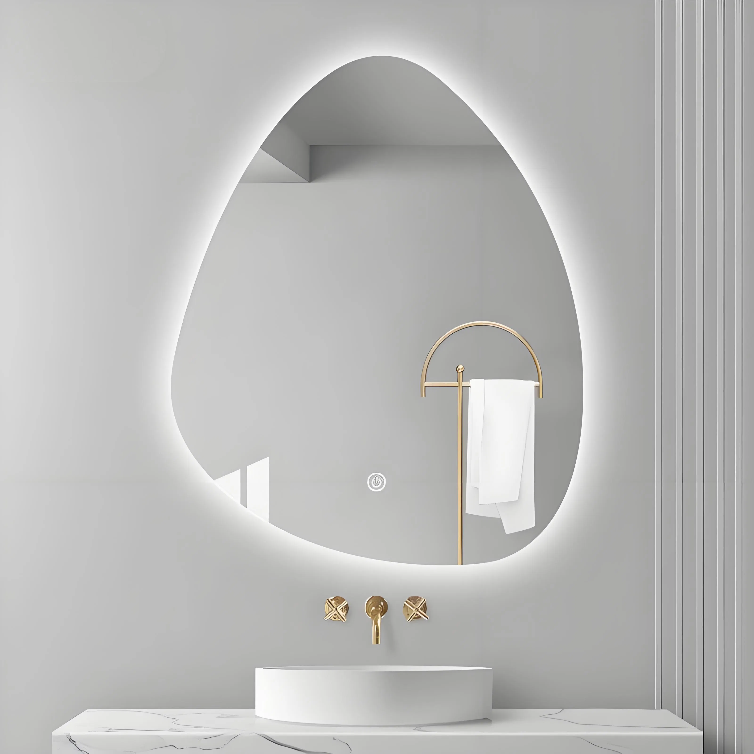 OEM/ODM LED Mirror Smart Decorative Makeup Salon Irregular Mirror with Frame