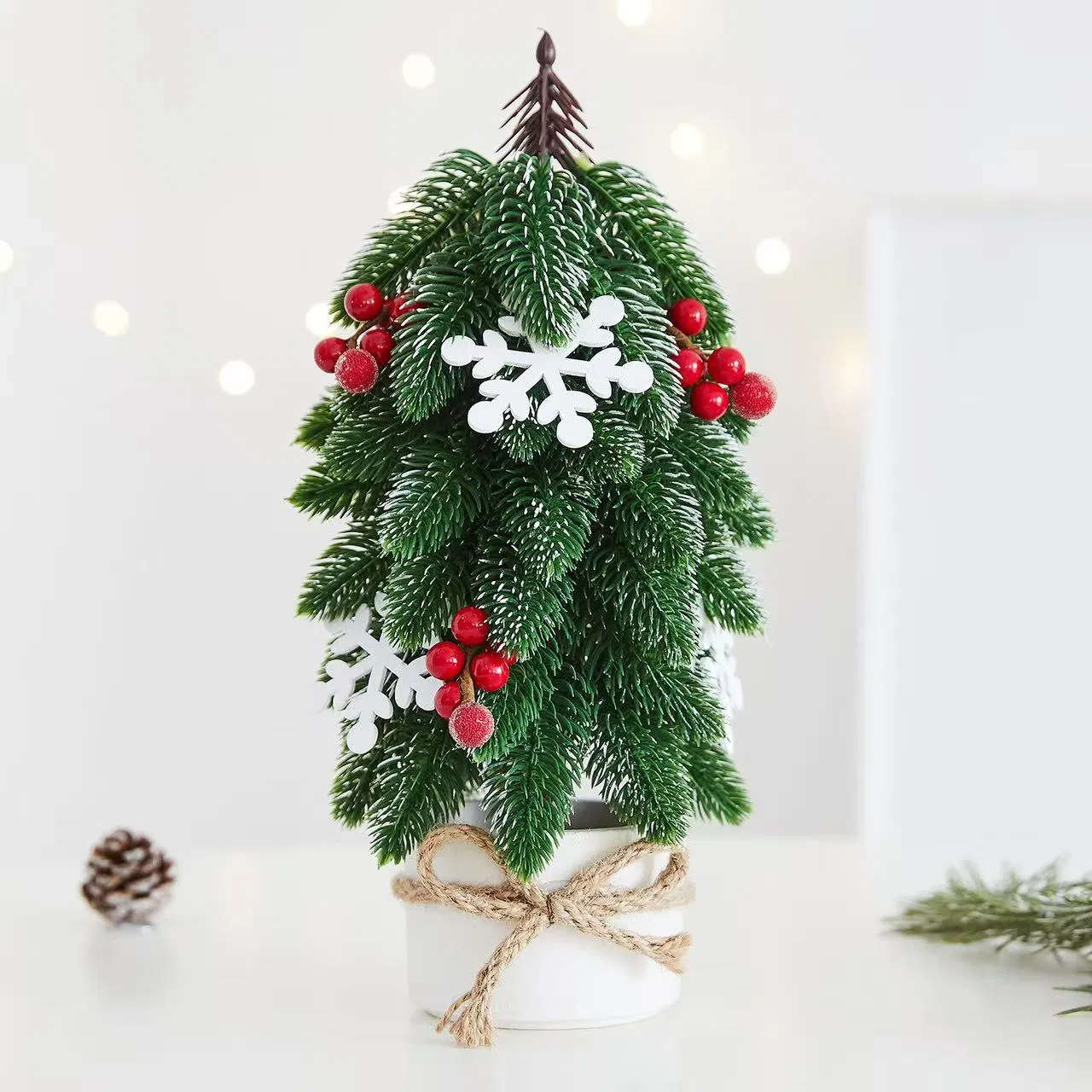 Desktop Mini Christmas Tree Small Potted Decoration Christmas Ornaments