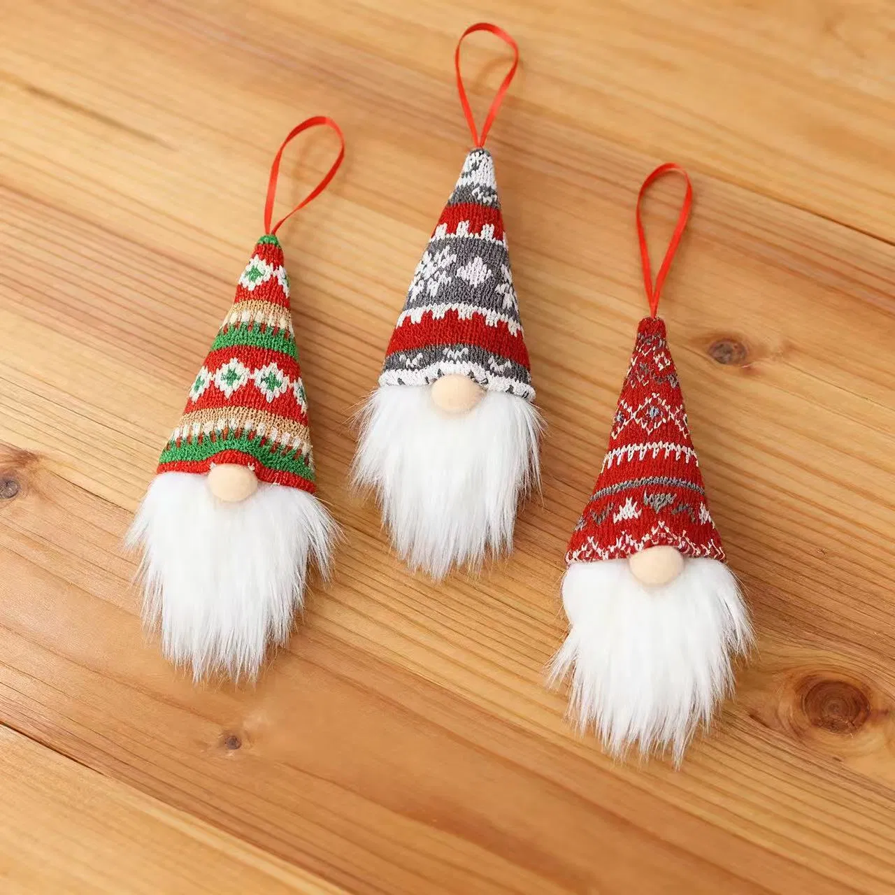 Christmas Nordic Style Knitted Doll Pendant Set Christmas Decorations