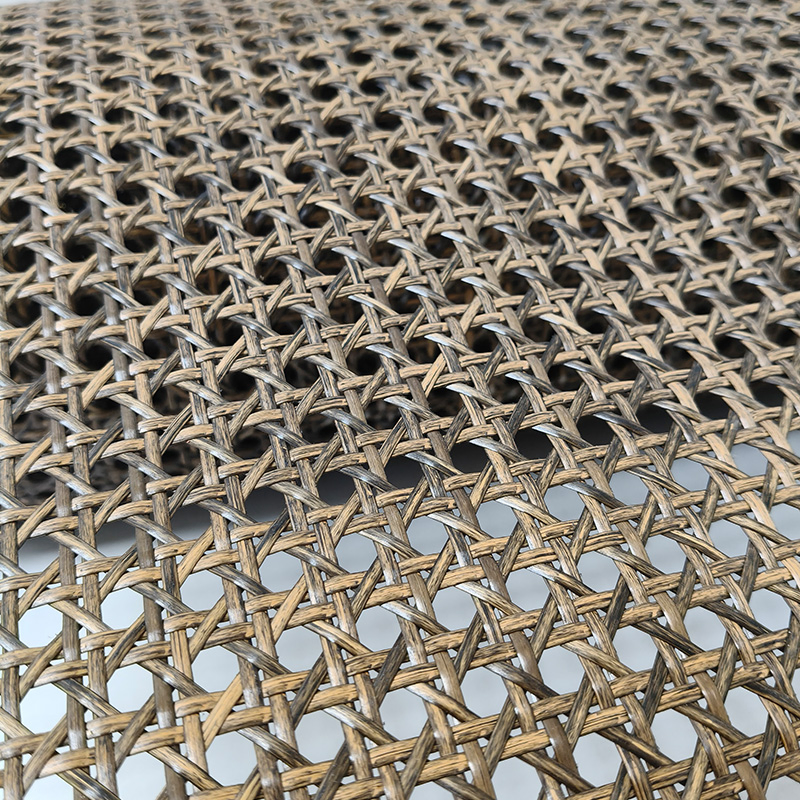 Factory Wholesale Black Walnut Color PE Plastic Furniture Rattan Cane Webbing