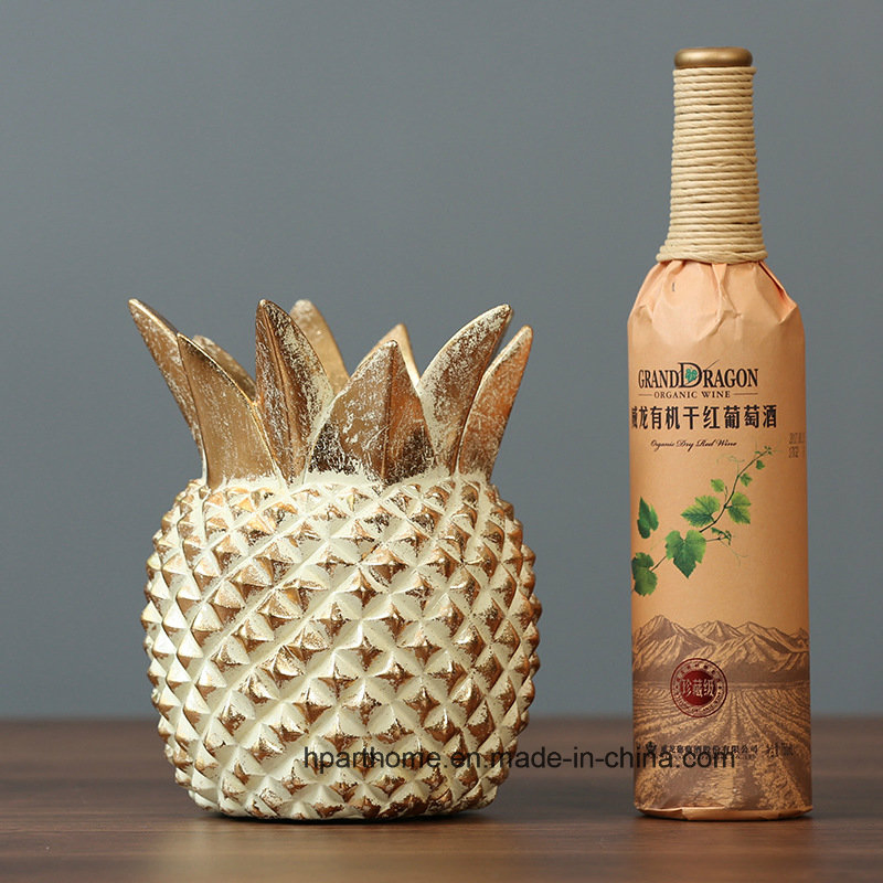 Artificial Nordic Style Resin Pineapple Red Wine Holder Home Decoration