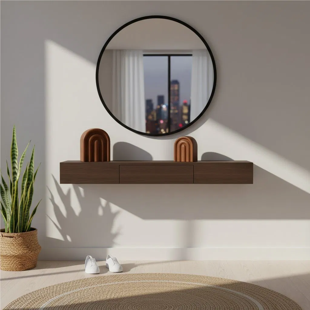 Artisan Little Arches Figurine: Wooden Arch Design for Eclectic Shelf &amp; Table Decor