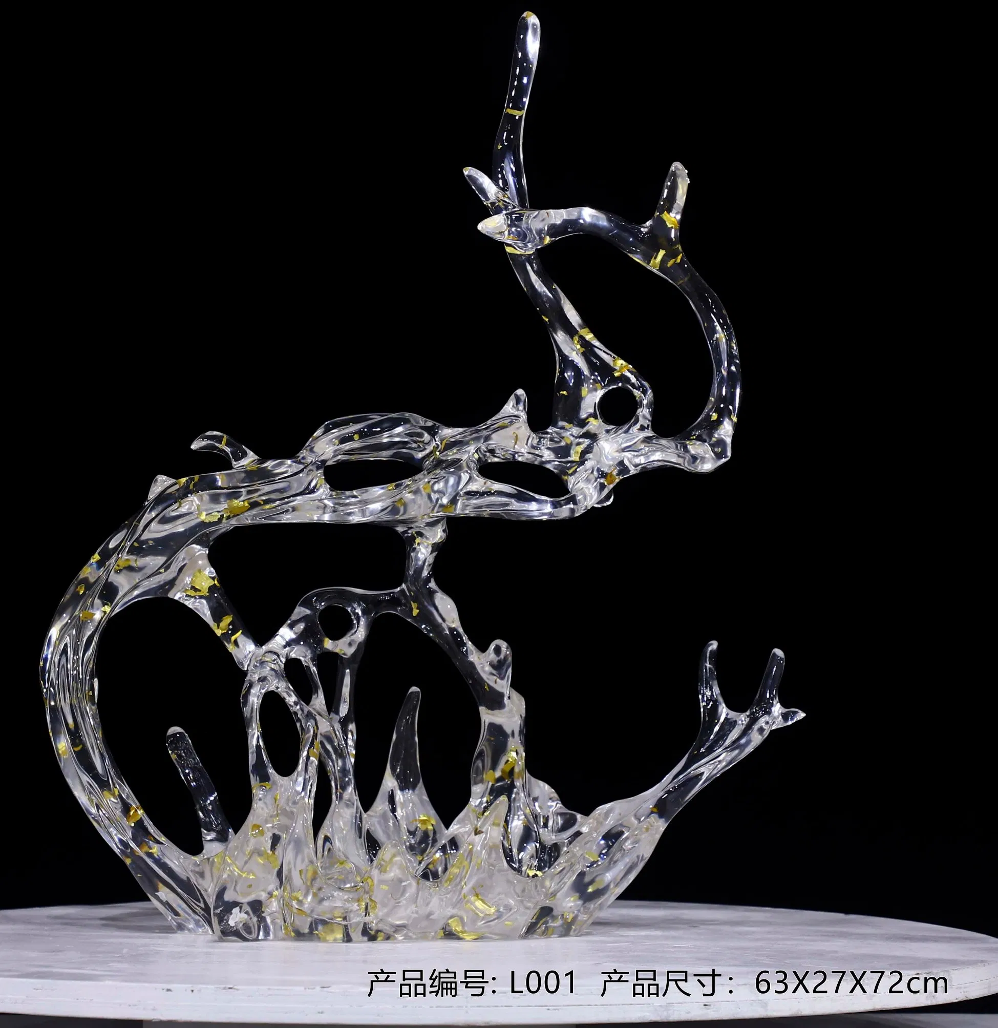 Customize Decorative PMMA Acrylic Resin Sculpture Crafts for Arts Gallery