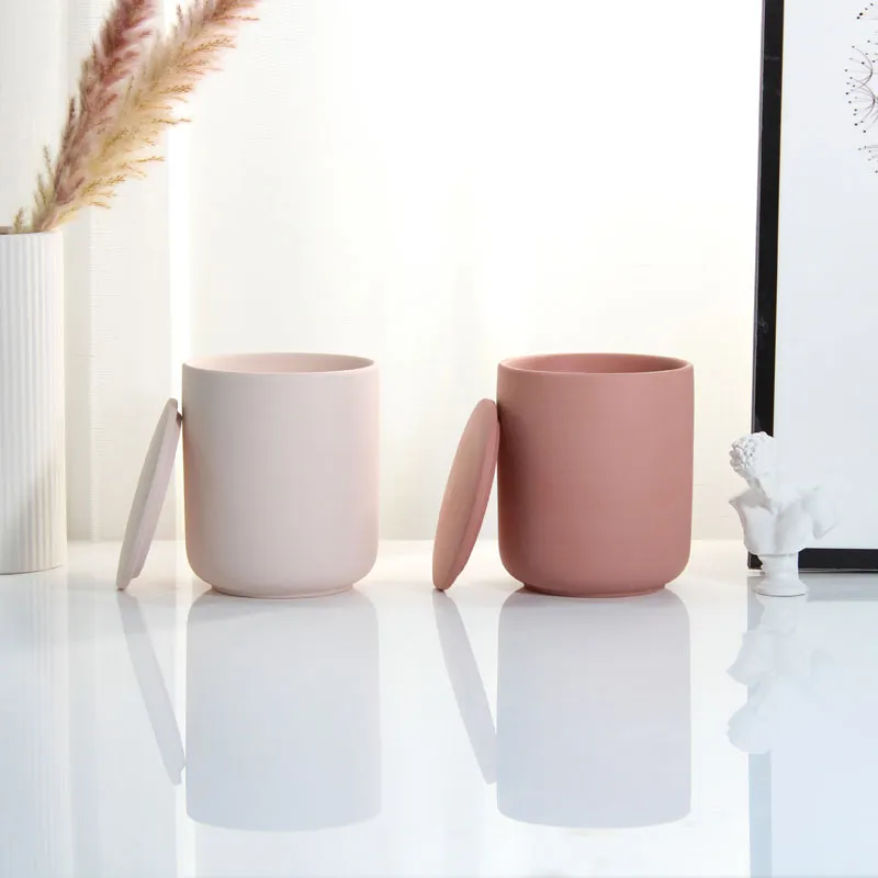 Matte ceramic candle cup
