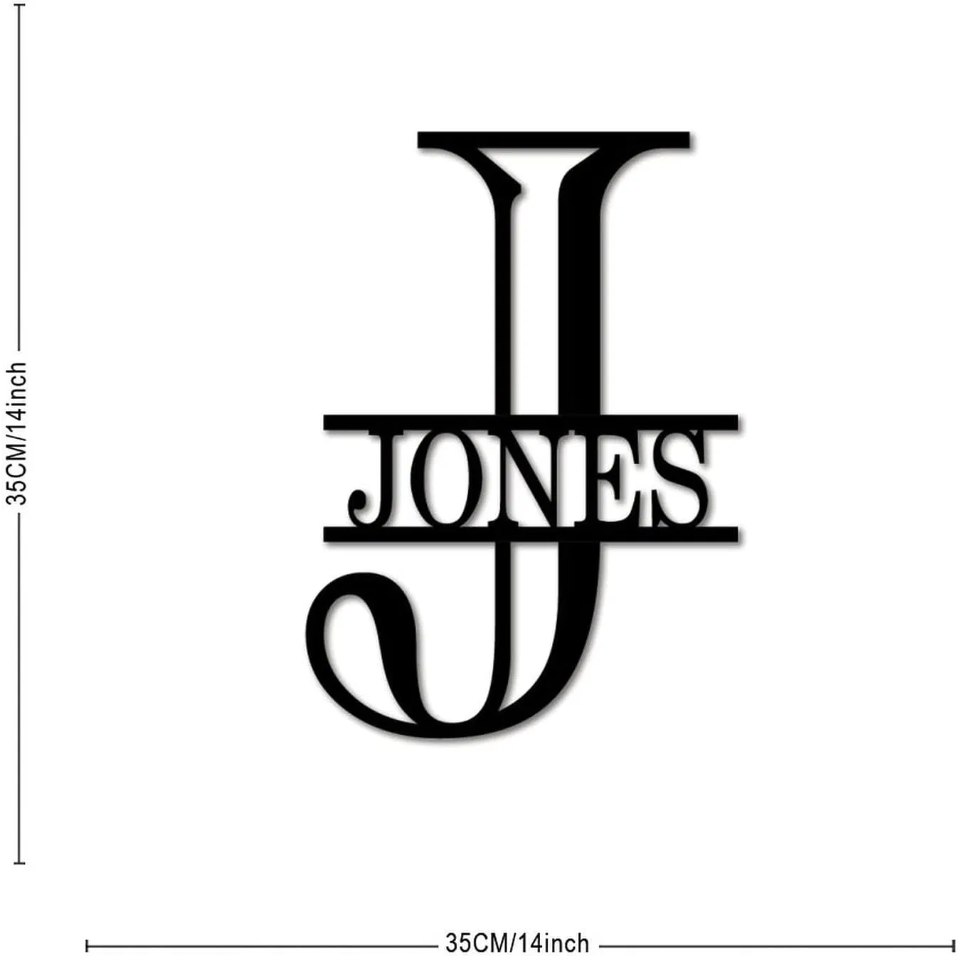 Laser Cut Metal Sign Metal Name Split Letter Personalized Iron Art Wall Sculpture