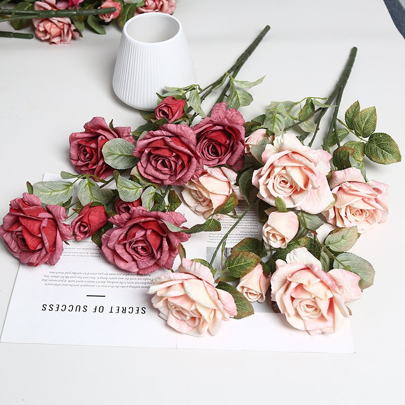 Matte Finish Artificial Flower Decoration Modern Minimalist Decor Silk Tree Delphinium Freesia Home Decor Wedding Decoration Party Decoration Decoration