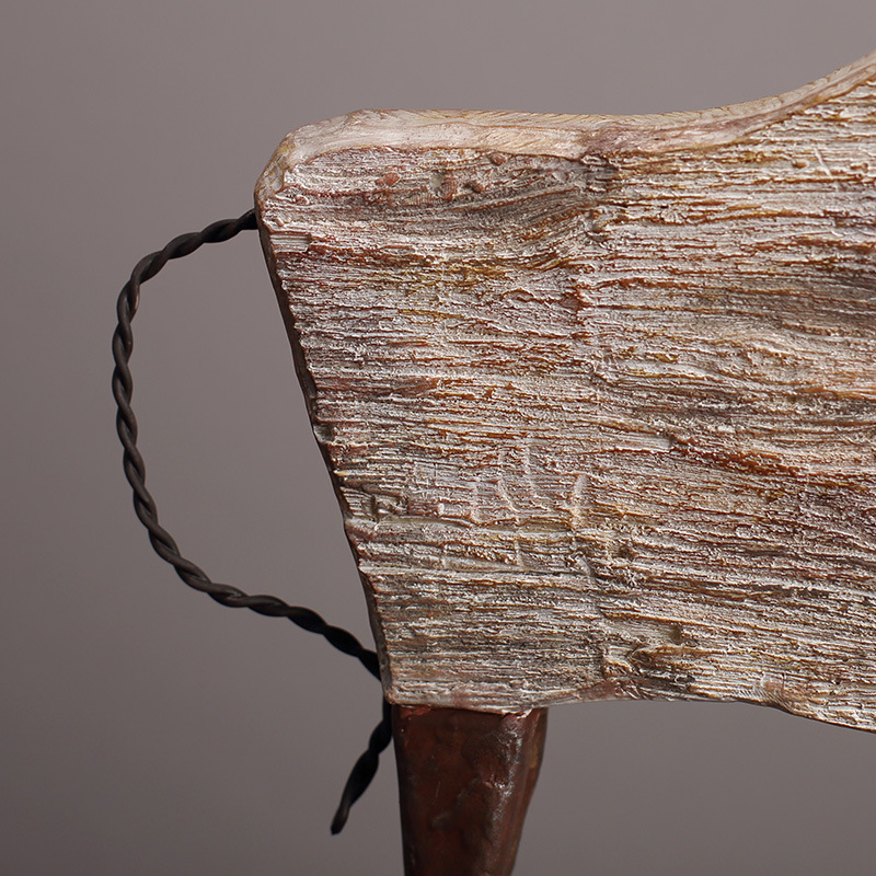 Retro Distressed Resin Horse &amp; Bull Figurine Set for Home Decor