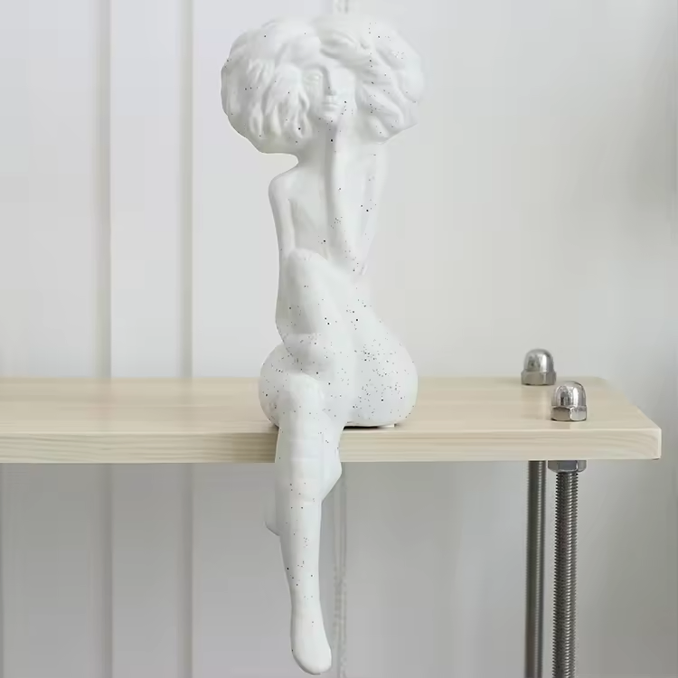 Elegant European Female Abstract Ceramic Sculpture for Modern Home Decor