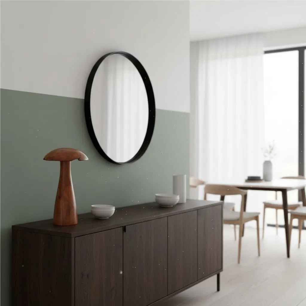 Teak Mushroom Decor (H40cm) , Natural Grain, Playful Tabletop Accent